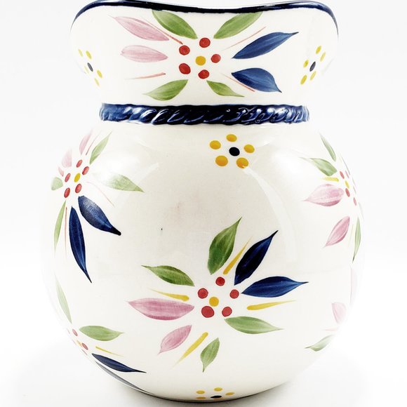 Temptations by Tara Old World Blue 28 oz Pitcher Ceramic Micro & Oven Dishwasher - Picture 2 of 6